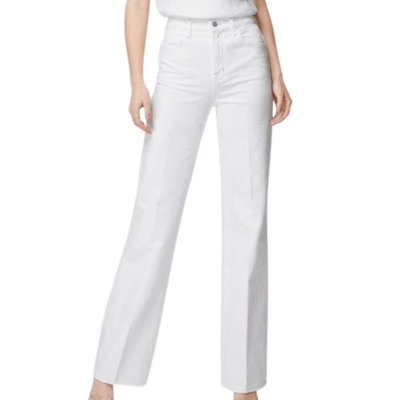 J Brand Joan High Rise Wide Leg Jean in White Size 31 - Picture 1 of 13